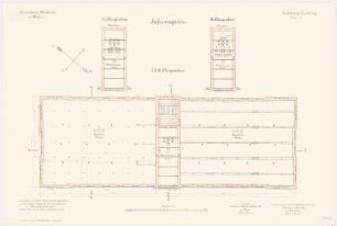 Proviantamt, Mainz Hafermagazin: Grundriss 1. bis 3. Obergeschoss 1:100