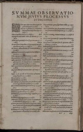 Summae Observationum Huius Processus Iudiciarii.