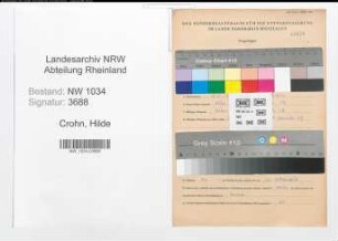 Entnazifizierung Hilde Crohn , geb. 06.06.1912 ()