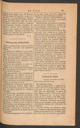 Cartas de Chile. : Santiago, Noviembre 6 de 1877.