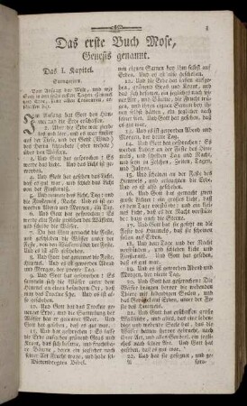 Das erste Buch Mose, Genesis genannt.