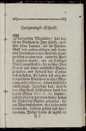 Zueignungs-Schrift.