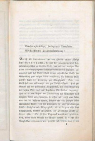 Verehrungswürdige, hochverehrte Anwesende, Gleichgestimmte Trauerversammlung!