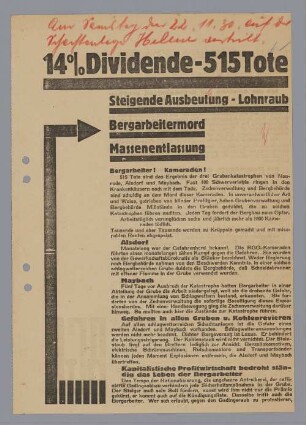 "14% Dividende - 515 Tote"