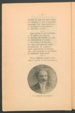 [Fotografía de] Sr. Antonio Zaccagnini