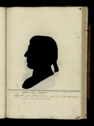 Gottfr. Aug. Bürger Amtmann zu Altengleichen wohnt zu Wölmershausen geb. zu Aschersleben. 1748.