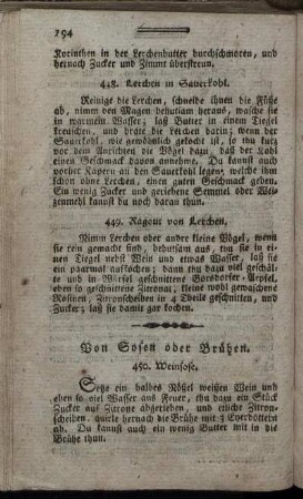 Von Sosen oder Brühen.