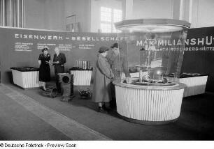 Messestand des Stahlwerks Maxhütte auf der Leipziger Frühjahrsmesse