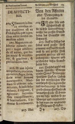 De affectibus. = Von den Affecten oder Bewegungen des Gemüths.