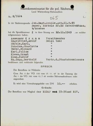 Schüle, Joh. Bapt.