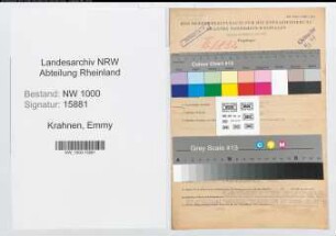 Entnazifizierung Emmy Krahnen, geb. 24.11.1903 ()