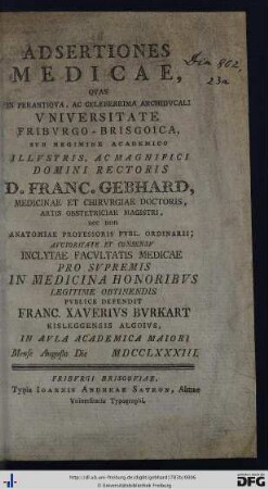 Adsertiones Medicae