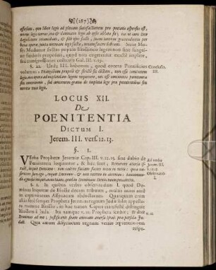 Locus XII. De Poenitentia.