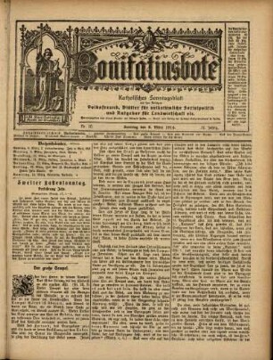 Ausgabe vom Sonntag, den 08. März 1914.