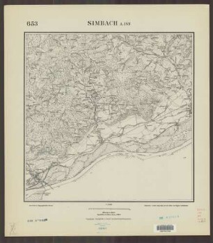653 Simbach a. Inn ; Topographische Karte von Bayern 1:25.000 [Positionsblätter]