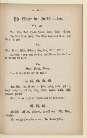 Die Länge des Selbstlautes