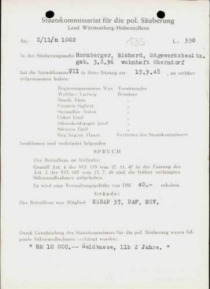 Hornberger, Richard