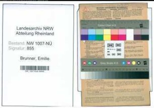 Entnazifizierung Emilie Brunner , geb. 26.09.1905 (Verwaltungsangestellte)