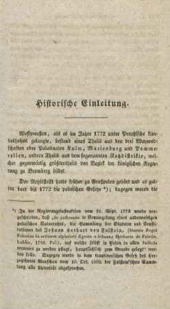 Historische Einleitung.
