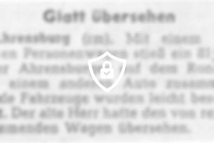 Glatt übersehen