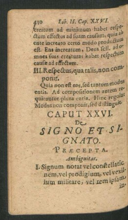 Caput XXVI. De Signo Et Signato.