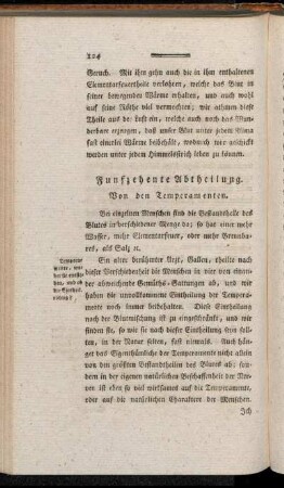 Funfzehente Abtheilung. Von den Temperamenten.