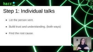 How to solve conflict in a community of equals