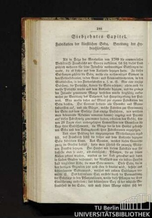 Siebzehntes Kapitel. Fabrikation der künstlichen Soda. Bereitung der Hydrochlorsäure.
