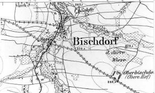 Rosenbach-Bischdorf. Meßtischblatt, Sekt. Löbau, 1884