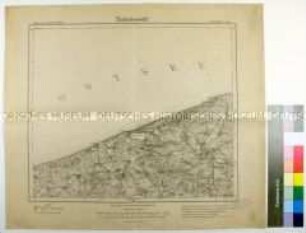 Topographische Karte des Küstengebiets um Trzebiatów (Treptow) in Westpommern