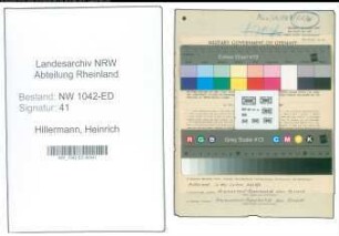 Entnazifizierung Heinrich Hillermann , geb. 03.05.1891 (Lehrer)