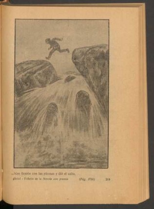 ... hizo flexión con las piernas y dió el salto. - [Ilustración]
