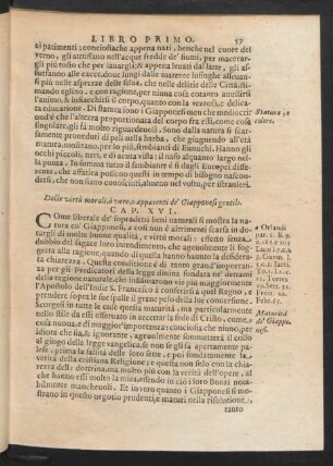 Cap. XVI. Delle virtù morali, ò vere, o apparenti de' Giapponesi gentili
