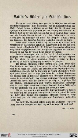 1: Sattler's Bilder zur Städtekultur