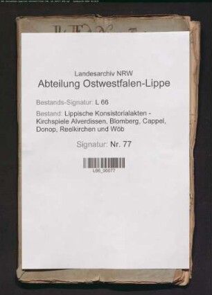 Besetzung der Kantorstelle