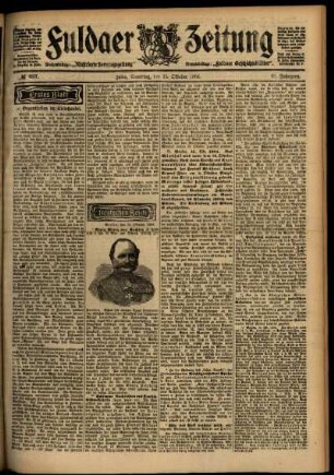 Erste Ausgabe vom Samstag, den 15. Oktober 1904.