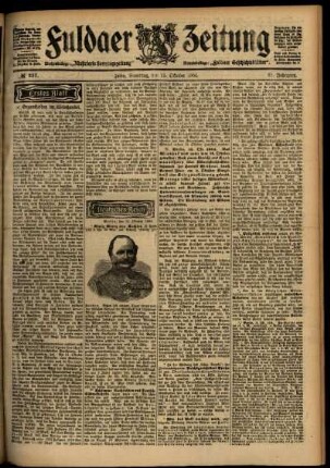 Erste Ausgabe vom Samstag, den 15. Oktober 1904.
