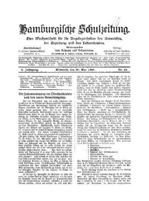 Die Zusammensetzung der Oberschulbehörde nach dem neuen Unterrichtsgesetze