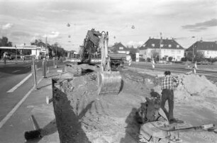 Bau der neuen Straßenbahnlinie "Südbahn" durch die Eckenerstraße