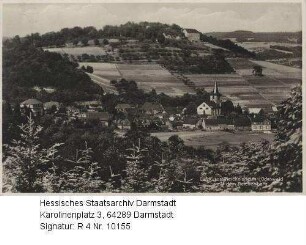 Reichelsheim im Odenwald, Panorama mit Schloss Reichenberg
