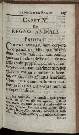 Caput V. De Regno Animali.