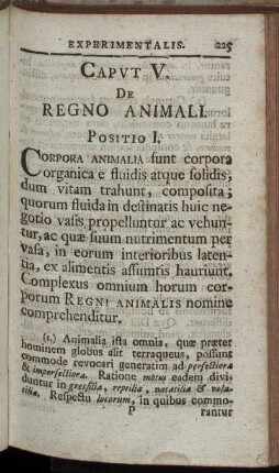 Caput V. De Regno Animali.