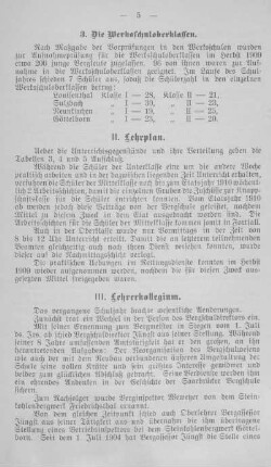 III. Lehrerkollegium