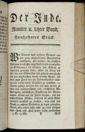 Funfzehntes Stück.