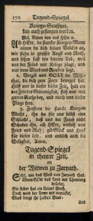 Tugend-Spiegel in theurer Zeit, an der Witwen zu Zarpath