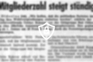 Mitgliederzahl steigt ständig