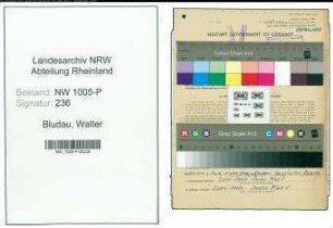 Entnazifizierung Walter Bludau , geb. 27.09.1899 (Polizeibeamter)