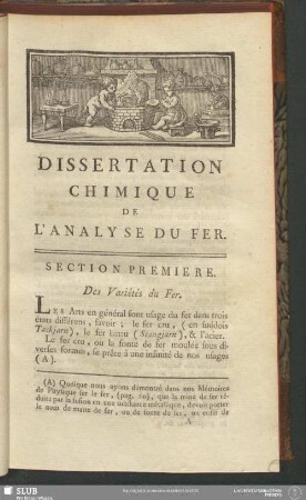 Section Premiere. Des Varietés du Fer