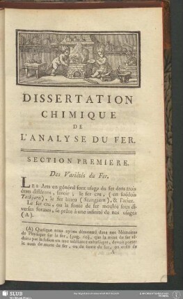 Section Premiere. Des Varietés du Fer