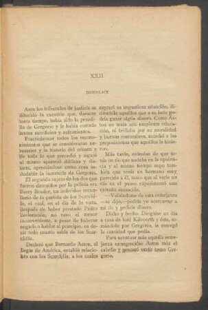 XXII - Desenlace